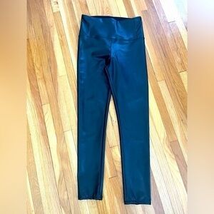 NWOT David Lerner Black Pleather Bodycon Leggings